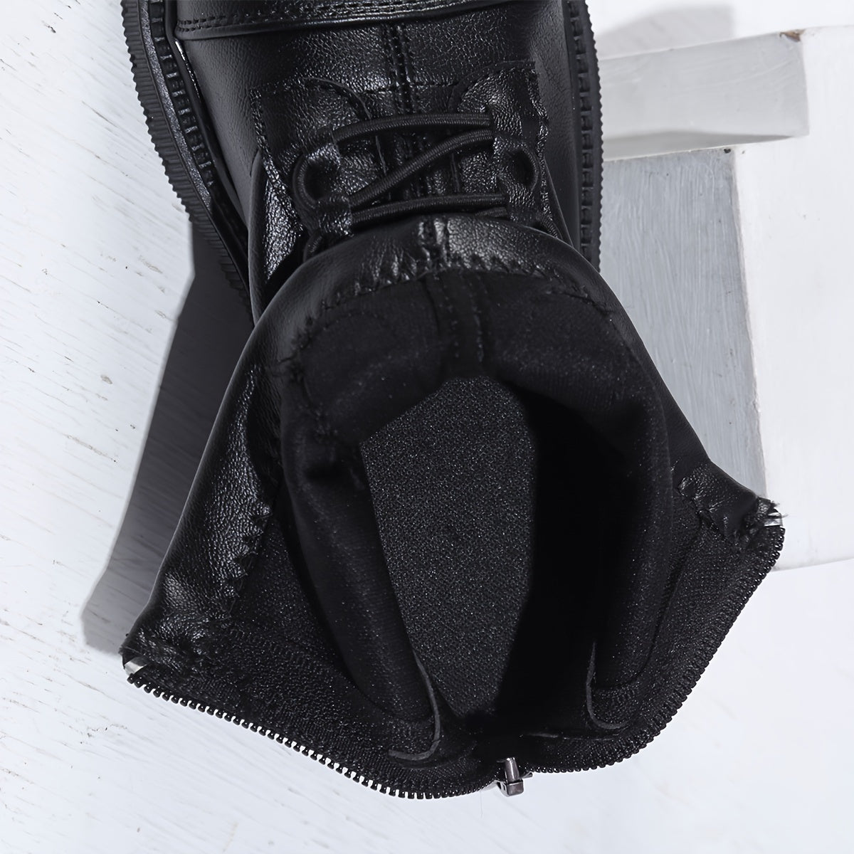 Vintage Solid Boots With Zipper For Girls