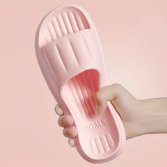 Women's Solid Indoor Pillow Slides Minimalist Soft Sole Slippers
