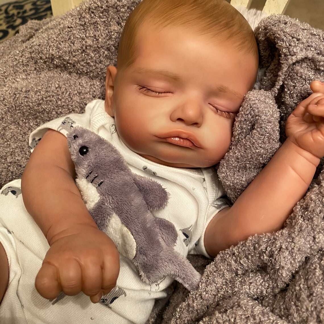 19inch Reborn Baby Doll Lifelike Newborn Soft Touch Hand Painted Art Doll
