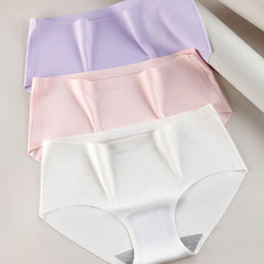 3pcs Seamless Stretchy Briefs Comfy & Breathable Intimates Panties
