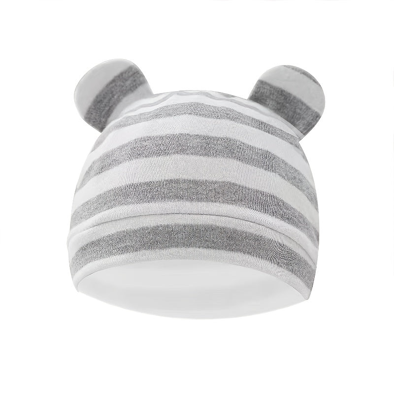 4pcs Baby Hat Cartoon Prints Soft Cotton for 0-6 Months Boy & Girl