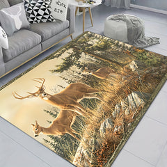 Natural Forest Deer Pattern Floor Mat Anti Slip Waterproof Mat