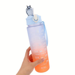900ml Gradient Water Bottle Leakproof Flip Top Cup Fitness Travel