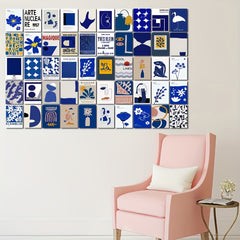 50pcs Klein Postcard Collage Set for Wall Aesthetics Wall Decoration Theme Room