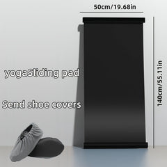 Mute Yoga Sliding Mat With Shoes Sleeves & Storage Bag