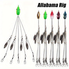 OUYALINE Umbrella Rig 17g with Multiple Willow Blades for Bass Fishing