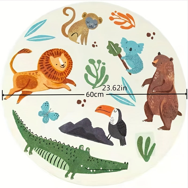 Soft Cashmere Round Floor Mat for Children's Room