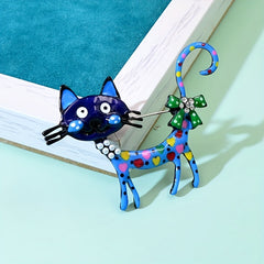 Dripping Cat Brooch Enamel Pin for Girls
