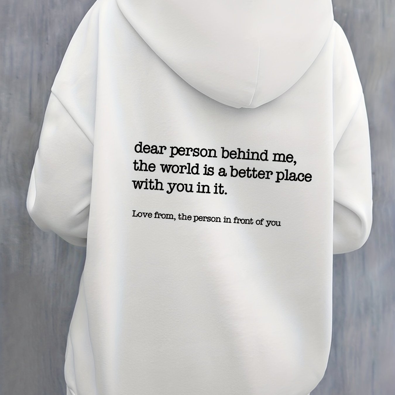 Letter Print Kangaroo Pocket Hoodie Casual Long Sleeve Drawstring Hoodies