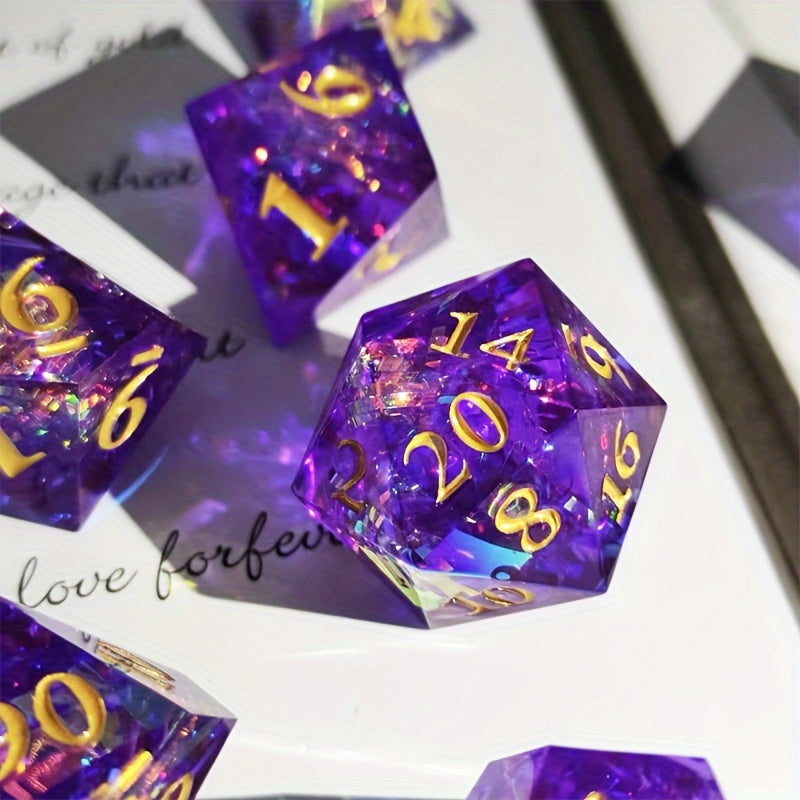 7pcs Resin Digital Dice Desktop Entertainment Game Accessories
