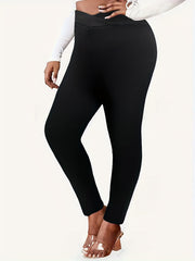 Solid Leggings Casual Slim Long Length