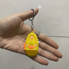 Duck Slipper Keychain Animal Key Ring Purse Bag Backpack Car Key Accessory