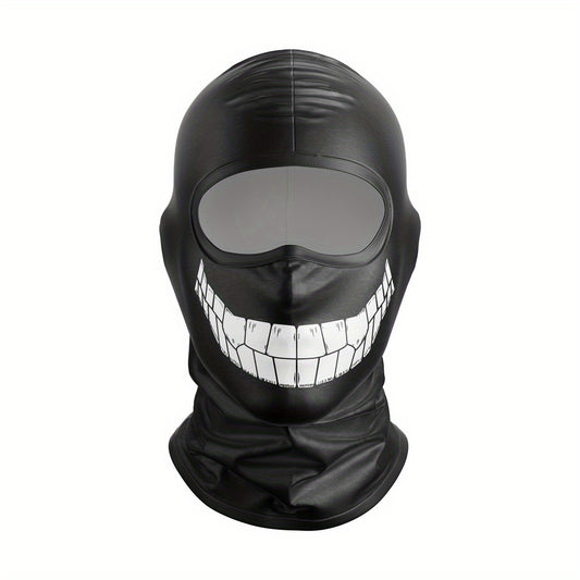 Smiling Ghost Pattern Breathable Balaclava for Outdoor Cycling