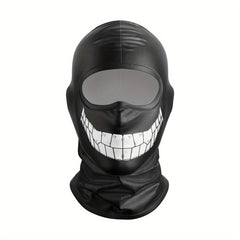 Smiling Ghost Pattern Breathable Balaclava for Outdoor Cycling