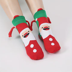 Funny Christmas Socks For Women Men Novelty Magnetic Socks