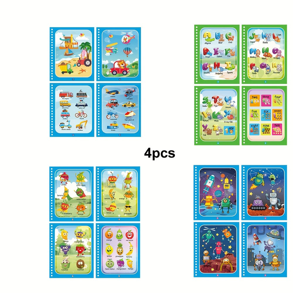 4pcs Reusable Water Drawing Book Painting Toys