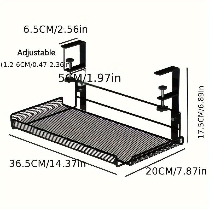 Adjustable Office Iron Art Desk Storage Rack