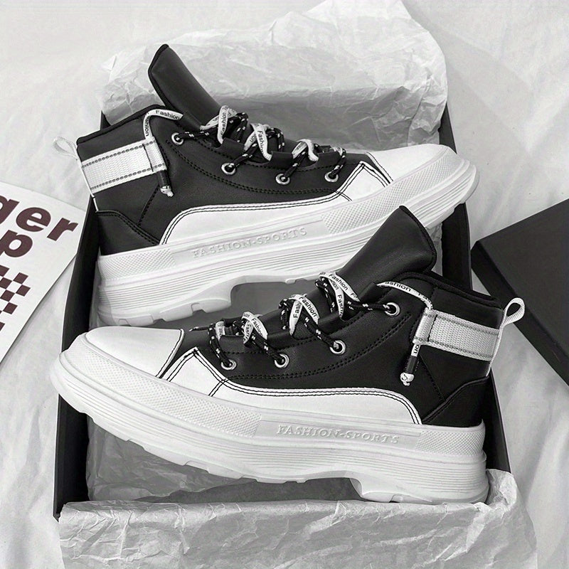 Men's Platform Lace up Boots for Casual Walking