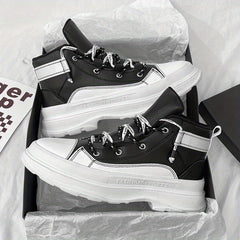 Men's Platform Lace up Boots for Casual Walking