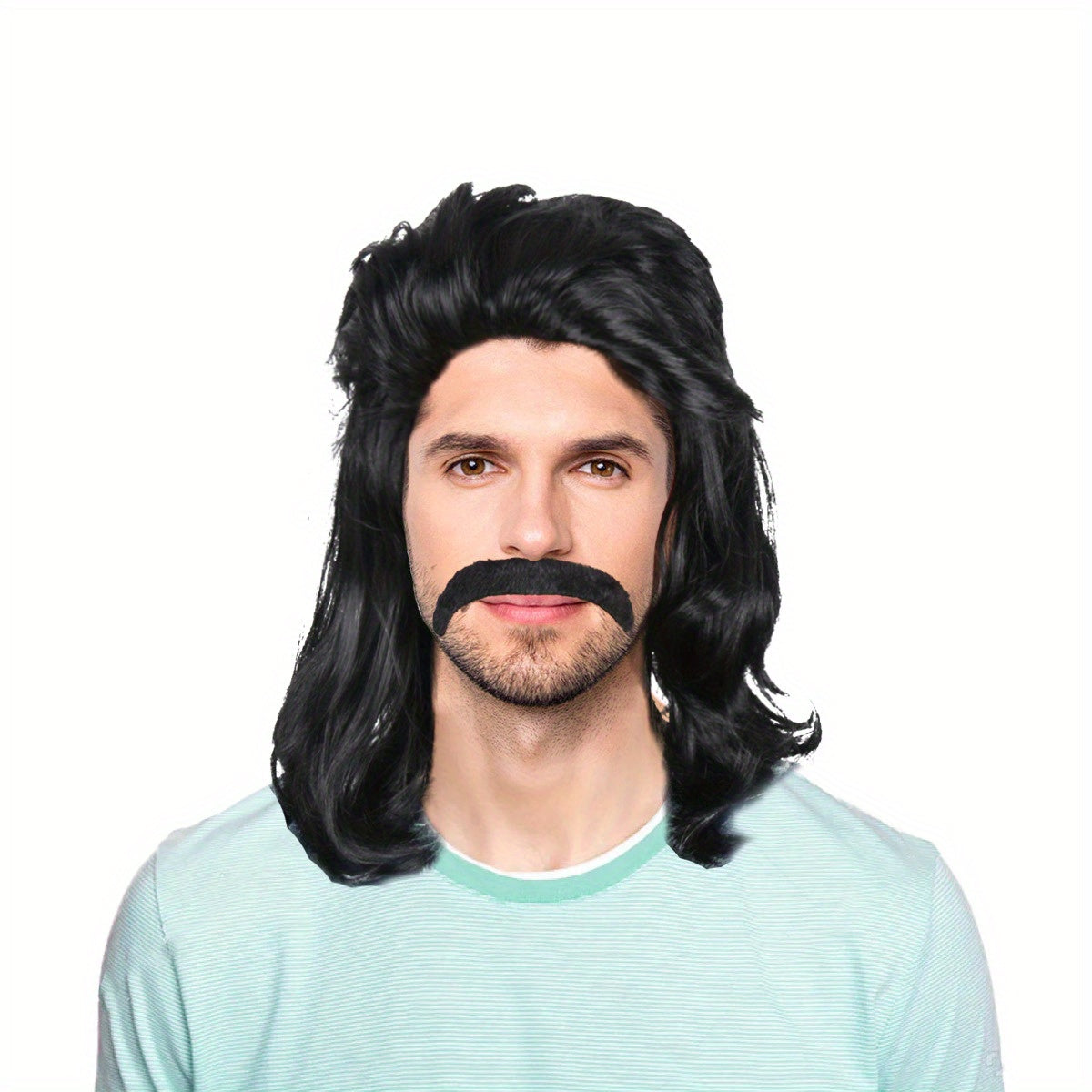 European American Men's Dress Up Wig 40 64 Cm Chemical Fiber Wig