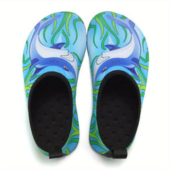 Kids Shark Print Water Shoes Lightweight Aqua Socks