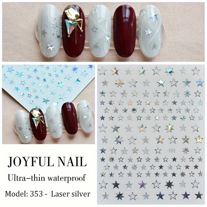 Lovely Star Stickers 3D Nails Art Self Adhesive Manicure Accessories