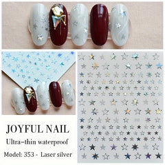 Lovely Star Stickers 3D Nails Art Self Adhesive Manicure Accessories