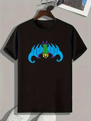 Monster Pattern Print Men's Sports T-shirt for Fitness Activities