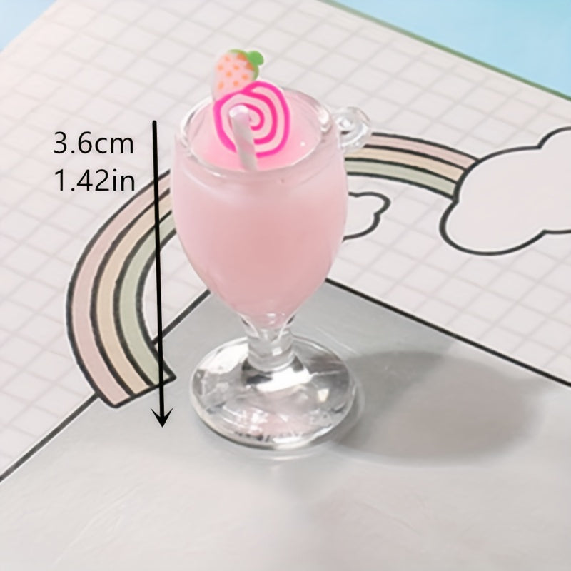 4pcs 1/6 Scale Dollhouse Food Fruit Drink Bottles Miniature Toy