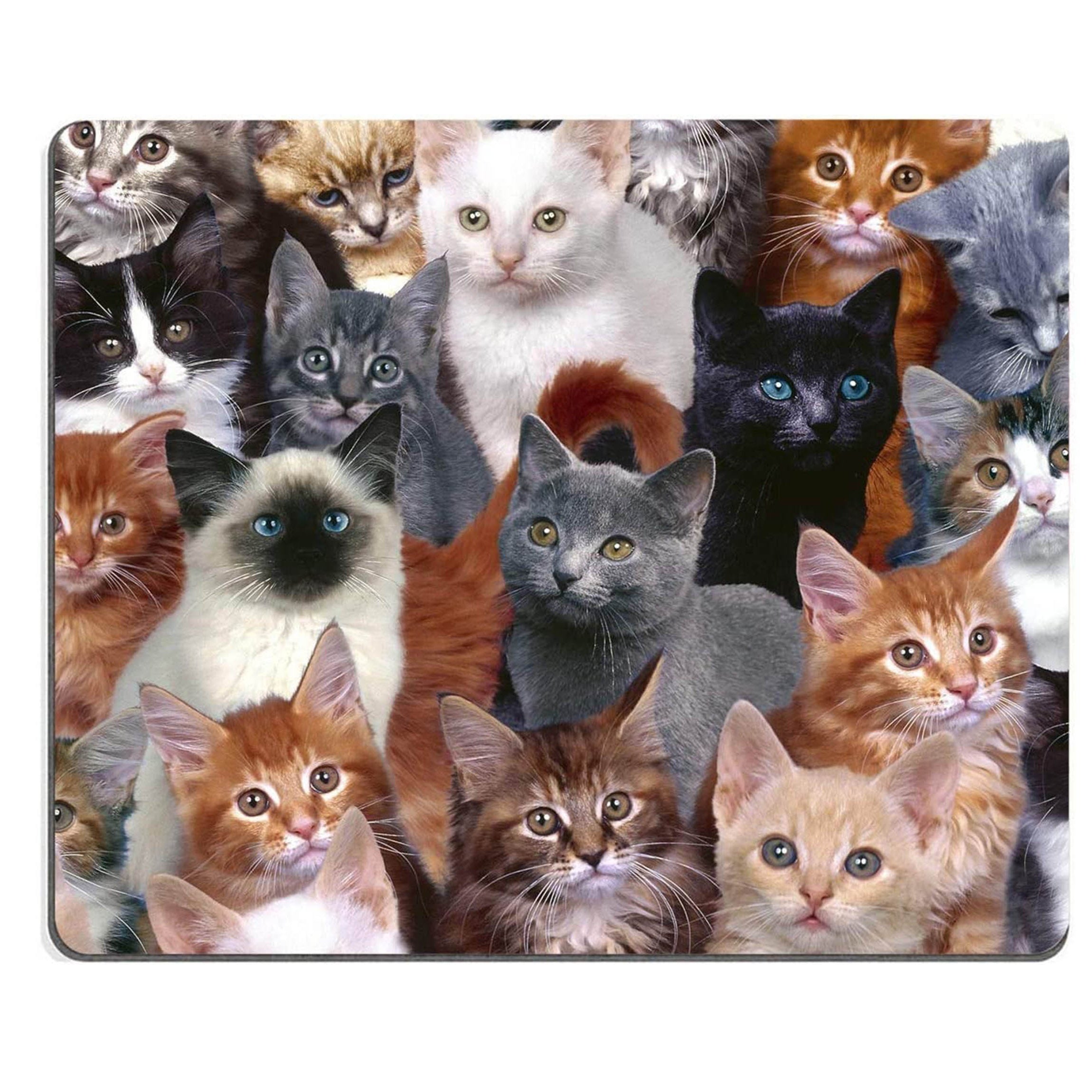 Non Slip Rubber Base Cat Mouse Pad for Computers