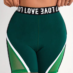 Women's Graphic Mesh Butt Lifting Running Shorts