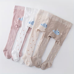 Baby Girl Cartoon Leggings Mesh & Elastic Autumn Spring