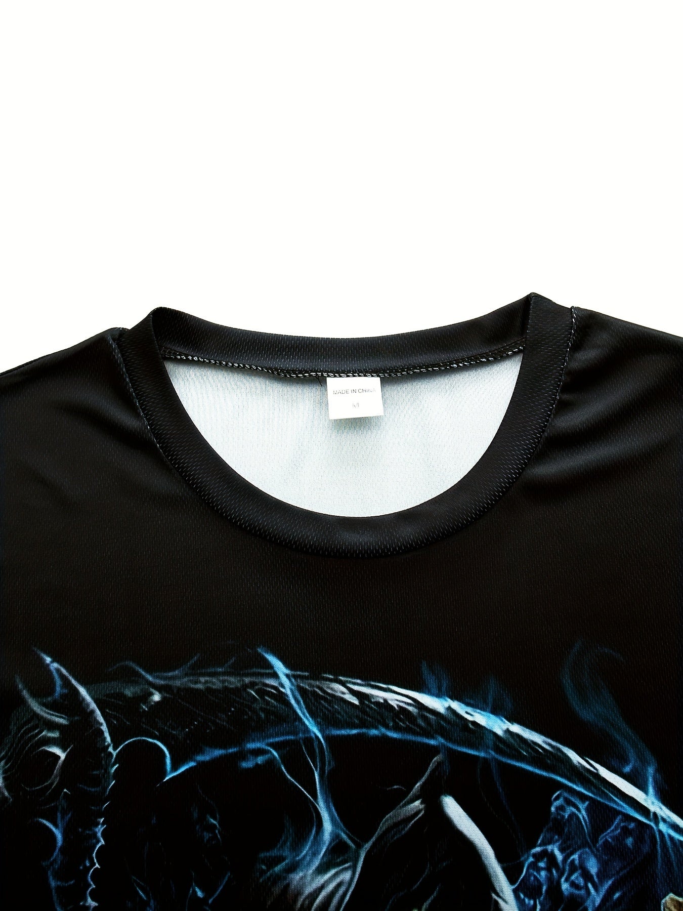 Men's Skeleton Print T-shirt & Shorts Set