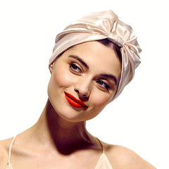 Double Layer Satin Bonnet Bowknot Hair Bonnet Night Cap