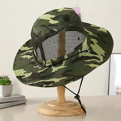 Summer Men's Bucket Hat Large Brim Camouflage Sun Hat