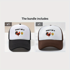 Outdoor Letter Printed Breathable Sports Peaked Cap for Fishing Cycling Hiking