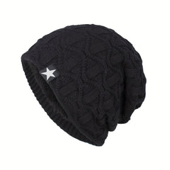 Men's Winter Thickened Solid Knitted Woolen Hat