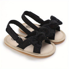 Bowknot Open Toe Sandals for Baby Girls Soft Sole Anti skid