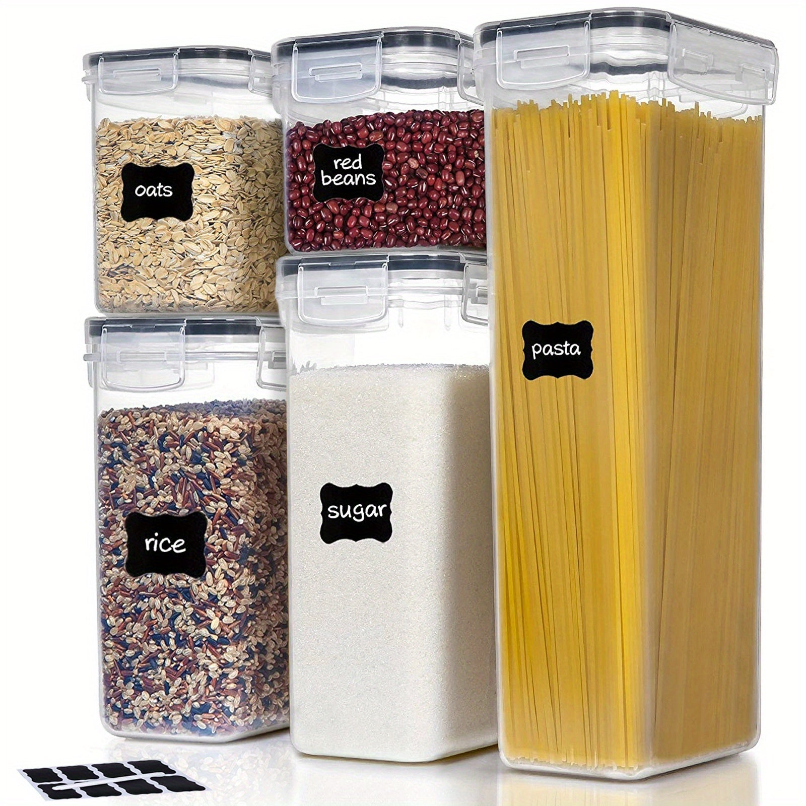9Pcs Airtight Food Storage Containers Set With Lids Candy Jars