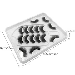 8 Pairs Natural Thick False Eyelashes Set