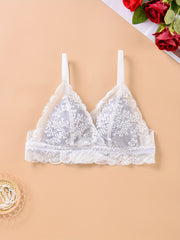 Lace Wireless Bra Scallop Trim Women's Lingerie