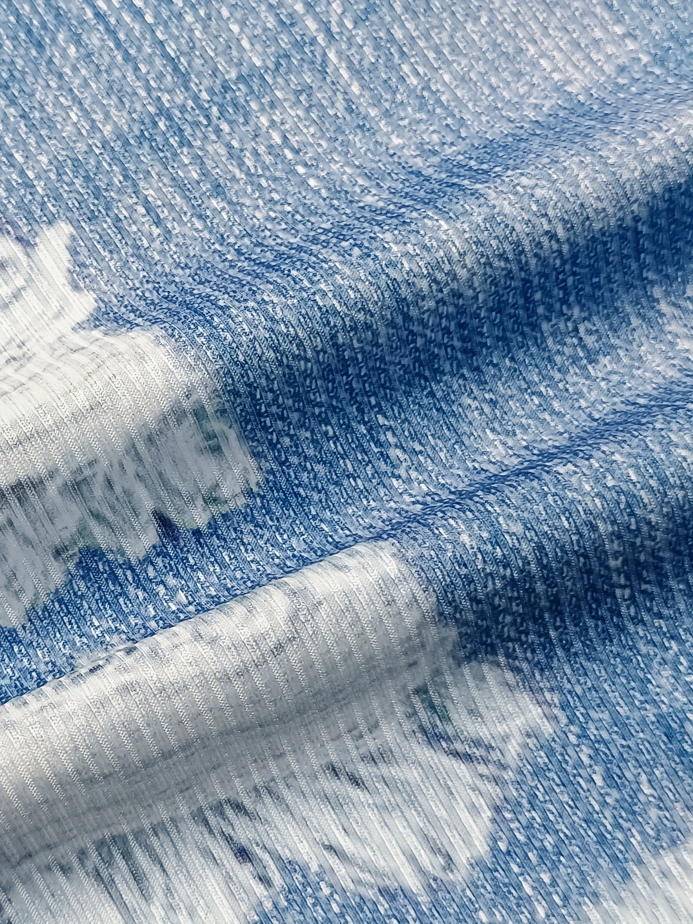 Denim Print High Rise Stretchy Skinny Shorts