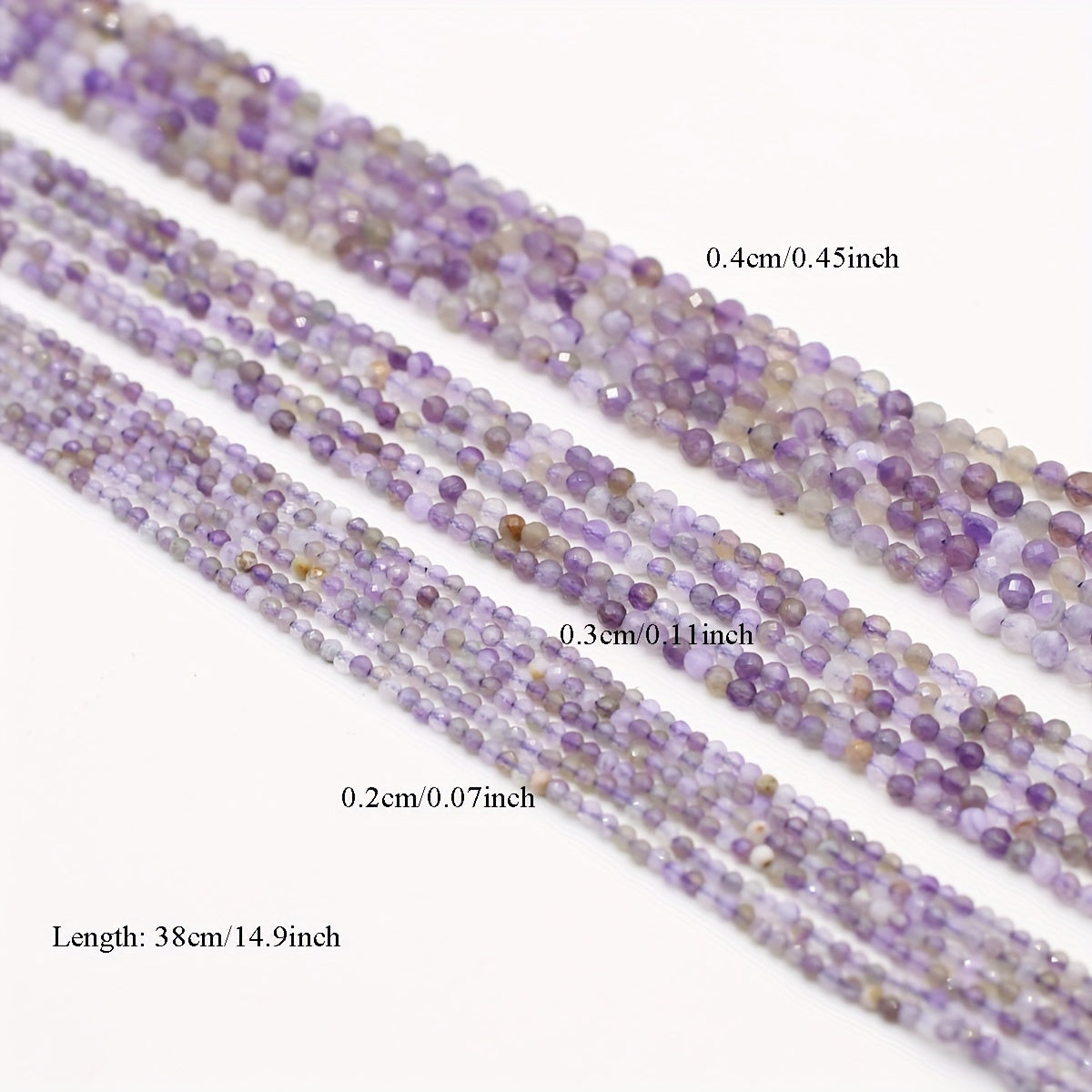 Amethyst Faceted Small Beads Beaded Length
