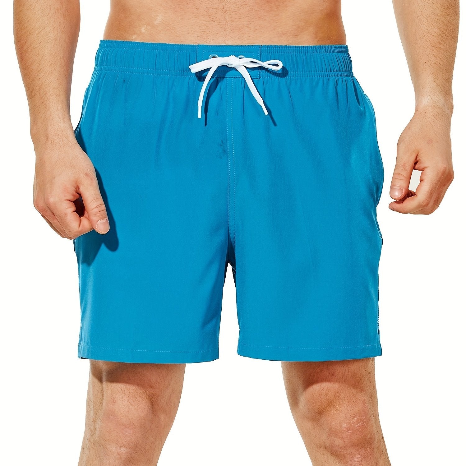 Men's Quick Dry Beach Shorts w/ Drawstring & Pockets