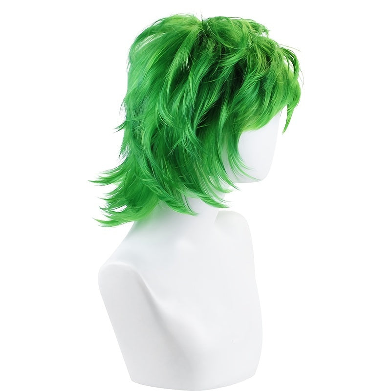 Green Cosplay Wig Anime Halloween Party Wig Heat Resistant Synthetic Wig