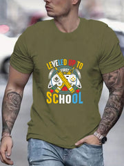 Men's Graphic Crew Neck Active T-shirt for Summer