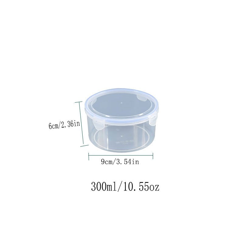 4pcs Plastic Storage Box Refrigerator Lunch Box Sealed Container