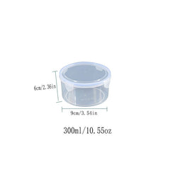 4pcs Plastic Storage Box Refrigerator Lunch Box Sealed Container