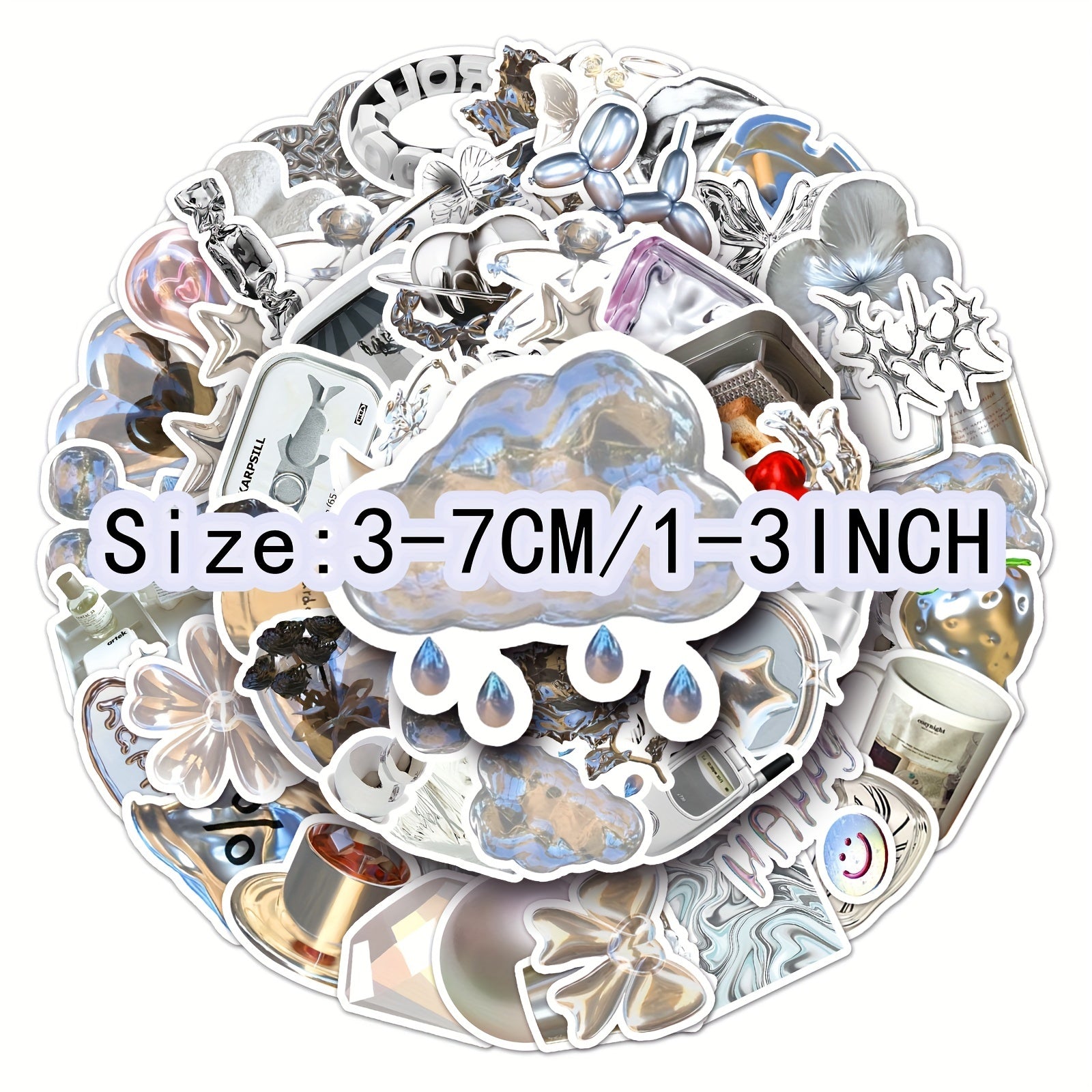 50pcs Nordic Style Graffiti Stickers for Laptop Helmets Water Bottles