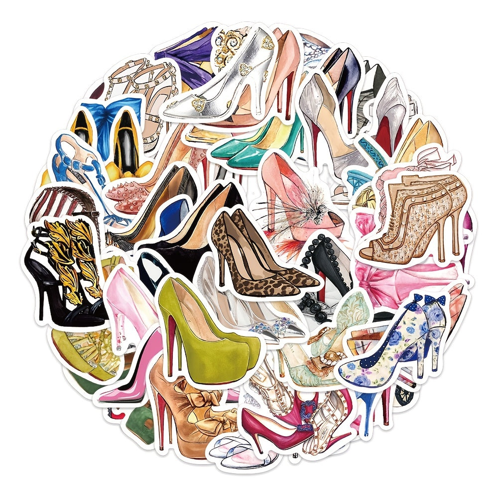 50pcs High Heels Series Waterproof Stickers